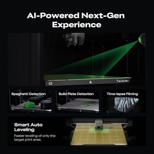 Creality K2 Combo 3D Printer  Multicolor Printing with CFS  Max 600mm/s Printing Speed  Smart Auto Leveling & Al Camera  Next Gen Direct Drive Extruder  Build Volume 260   260   260mm