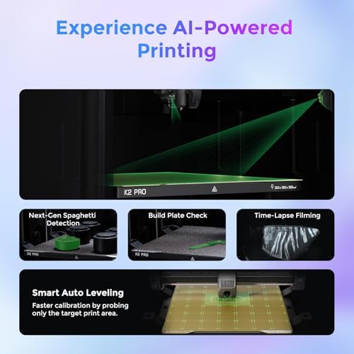 Creality K2 Plus Combo 3D Printer  Multicolor Printing with 16 Colors  600mm/s High Speed Printing  Dual AI Cameras for Monitoring  Full Auto Leveling  Large Build Volume 350 350 350mm