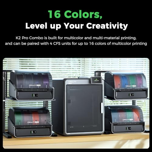 Creality K2 Pro Combo 3D Printers  Multicolor 3D Printer Machine with CFS  Dual Camera  600mm/s Printing Speed  Next Gen Direct Drive Extruder  300   300   300mm Printing Volume