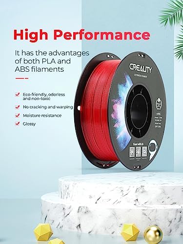 Creality PETG Filament 1 75mm  3D Printer Filament  Excellent Toughness High Precision  Odorless Non Toxic Moistureproof  Accuracy  /  0 02mm  4 Pack 1kg  Black  White  Blue  Red 