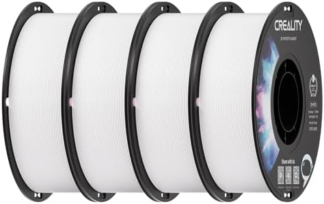 Creality PETG Filament 1 75mm  3D Printer Filament  Excellent Toughness High Precision  Odorless Non Toxic Moistureproof  Accuracy  /  0 02mm  4 Pack 1kg  Black  White  Blue  Red 