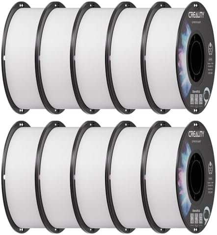Creality PETG Filament 1 75mm  3D Printer Filament  Excellent Toughness High Precision  Odorless Non Toxic Moistureproof  Accuracy  /  0 02mm  4 Pack 1kg  Black  White  Blue  Red 