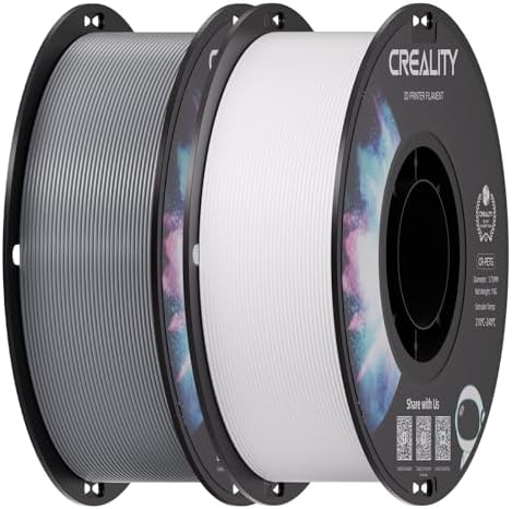 Creality PETG Filament 1 75mm  3D Printer Filament  Excellent Toughness High Precision  Odorless Non Toxic Moistureproof  Accuracy  /  0 02mm  4 Pack 1kg  Black  White  Blue  Red 