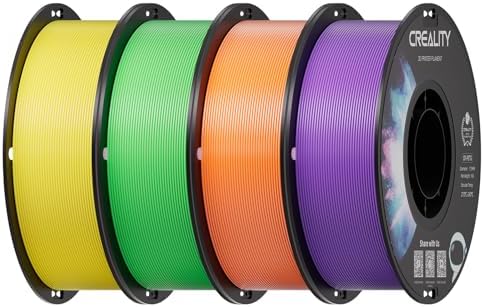 Creality PETG Filament 1 75mm  3D Printer Filament  Excellent Toughness High Precision  Odorless Non Toxic Moistureproof  Accuracy  /  0 02mm  4 Pack 1kg  Black  White  Blue  Red 