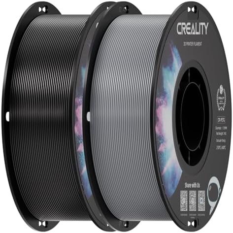Creality PETG Filament 1 75mm  3D Printer Filament  Excellent Toughness High Precision  Odorless Non Toxic Moistureproof  Accuracy  /  0 02mm  4 Pack 1kg  Black  White  Blue  Red 