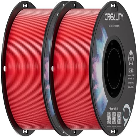 Creality PETG Filament 1 75mm  3D Printer Filament  Excellent Toughness High Precision  Odorless Non Toxic Moistureproof  Accuracy  /  0 02mm  4 Pack 1kg  Black  White  Blue  Red 