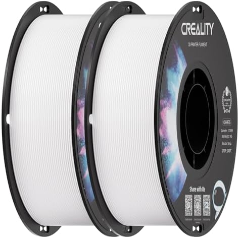 Creality PETG Filament 1 75mm  3D Printer Filament  Excellent Toughness High Precision  Odorless Non Toxic Moistureproof  Accuracy  /  0 02mm  4 Pack 1kg  Black  White  Blue  Red 