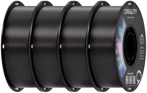 Creality PETG Filament 1 75mm  3D Printer Filament  Excellent Toughness High Precision  Odorless Non Toxic Moistureproof  Accuracy  /  0 02mm  4 Pack 1kg  Black  White  Blue  Red 