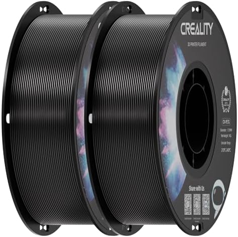 Creality PETG Filament 1 75mm  3D Printer Filament  Excellent Toughness High Precision  Odorless Non Toxic Moistureproof  Accuracy  /  0 02mm  4 Pack 1kg  Black  White  Blue  Red 