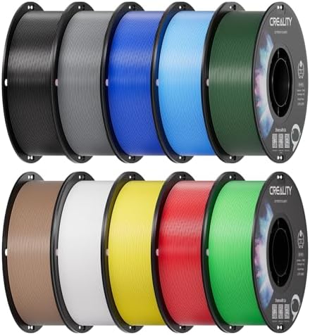 Creality PETG Filament 1 75mm  3D Printer Filament  Excellent Toughness High Precision  Odorless Non Toxic Moistureproof  Accuracy  /  0 02mm  4 Pack 1kg  Black  White  Blue  Red 