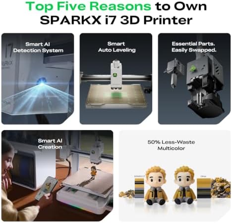 Creality SPARKX i7 3D Printer  Multi Color Need CFS AI Photo 3D Printing 500mm/s High Speed 95  Pre Assemble RGB Light Smart AI Camera Auto Leveling Essential Parts Low Noise 10 24 10 24 10 inch
