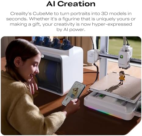 Creality SPARKX i7 3D Printer  Multi Color Need CFS AI Photo 3D Printing 500mm/s High Speed 95  Pre Assemble RGB Light Smart AI Camera Auto Leveling Essential Parts Low Noise 10 24 10 24 10 inch