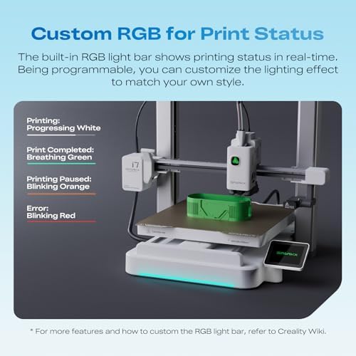 Creality SPARKX i7 3D Printer with AI Camera Monitoring  Auto Leveling  Quiet High Speed Desktop Printing  Easy Setup  Direct Drive Extruder  WiFi Connectivity  260 260 255mm Build Volume