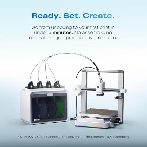 Creality SPARKX i7 Combo 3D Printer Multi Color 3D Printer with AI Camera  Auto Leveling  Auto Filament Feeding  Direct Drive Extruder  260 260 255mm Build Volume  WiFi Remote Monitoring