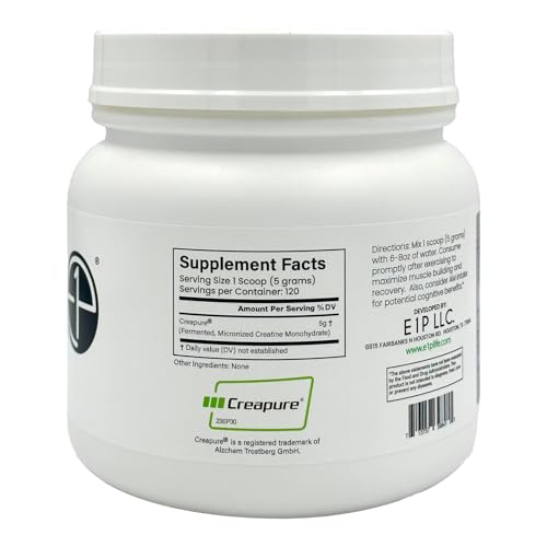 Creapure Creatine Monohydrate 600grams  120 Servings  Unflavored  Non GMO  Vegan Fermented  Third Party Lab Tested  Made with Halal and Kosher Certified Ingredients 