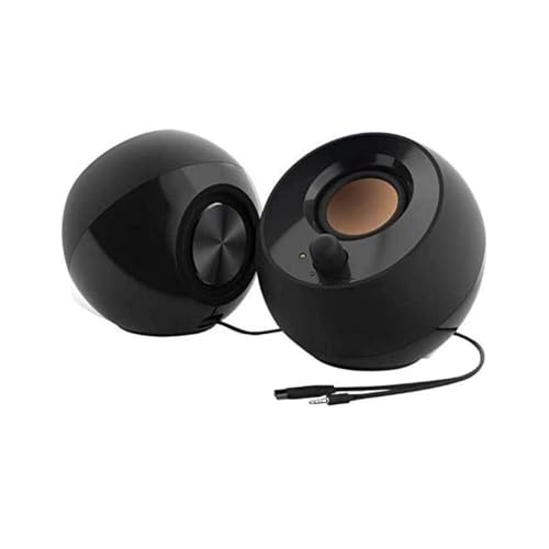 Creative Pebble 2 0 USB Powered Desktop Speakers with Far Field Drivers and Passive Radiators for Pcs and Laptops  Black