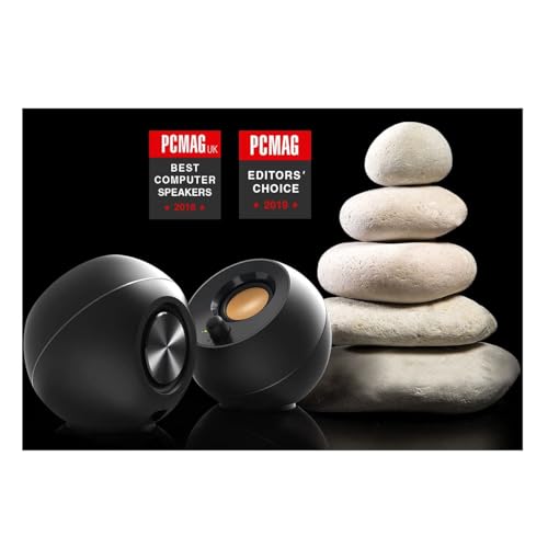 Creative Pebble 2 0 USB Powered Desktop Speakers with Far Field Drivers and Passive Radiators for Pcs and Laptops  Black