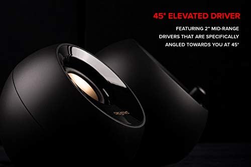 Creative Pebble Plus 2 1 USB Powered Desktop Speakers with Powerful Down Firing Subwoofer and Far Field Drivers  Up to 8W RMS Total Power for Computer PCs and Laptops  Black 