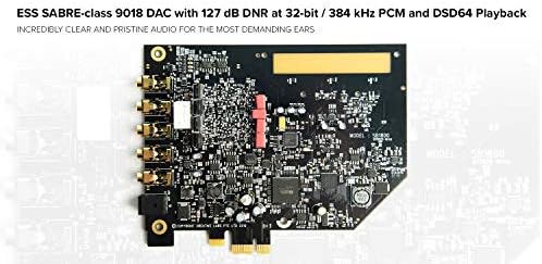 Creative Sound Blaster AE 7 Hi Res Internal PCIe Sound Card  Quad Core Processor  127dB DNR ESS SABRE class 9018 DAC  Xamp Discrete Custom Bi amp  Discrete 5 1/Virtual 7 1  Dolby  DTS Encoding  Black 