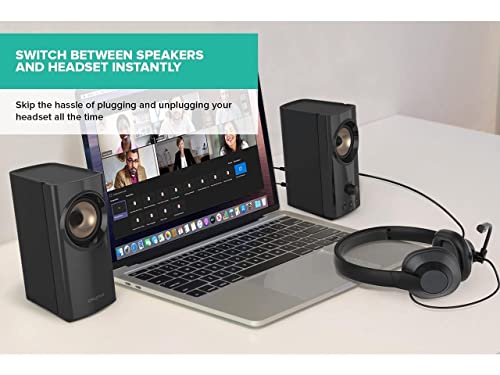 Creative Altavoces de escritorio T60 2.0 compactos de alta fidelidad con diálogo claro y sonido envolvente por Sound Blaster, audio USB-C, puertos de micrófono y auriculares, Bluetooth 5.0, hasta 60 W