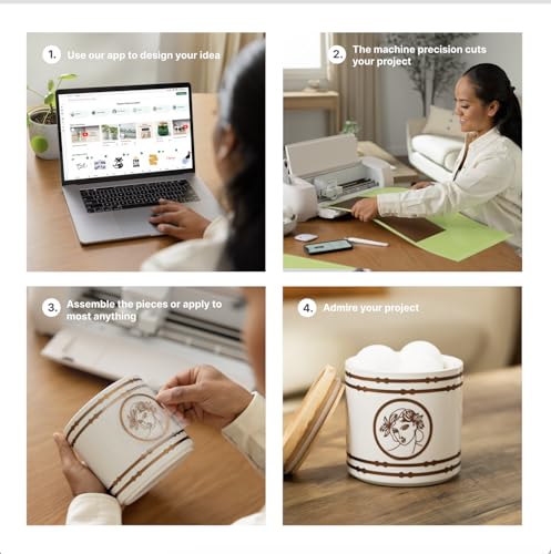 Cricut Explore 4 - Máquina de corte inteligente (Seashell) | Paquete de contenido digital - Incluye imágenes en la aplicación Design Space