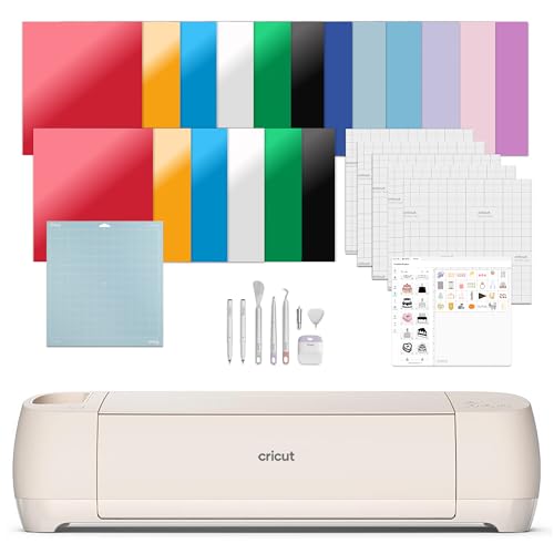 Cricut Explore 4   Smart Cutting Machine  Seashell    Engagement Bundle   Includes Smart Vinyl  Cardstock  Transfer Tape  Iron On HTV  Mat  Pens  Tool Kit  & 30 Images in Design Space App