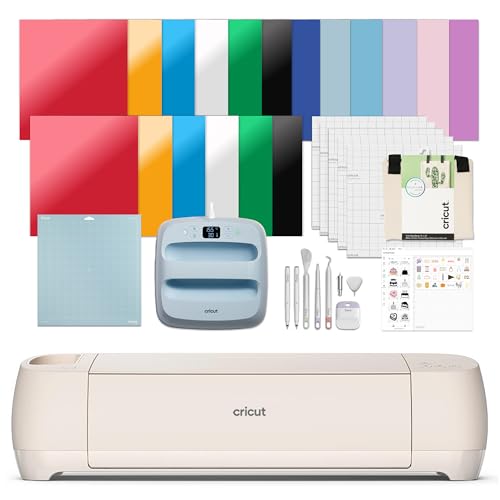 Cricut Explore 4   Smart Cutting Machine  Seashell    Engagement Bundle   Includes Smart Vinyl  Cardstock  Transfer Tape  Iron On HTV  Mat  Pens  Tool Kit  & 30 Images in Design Space App