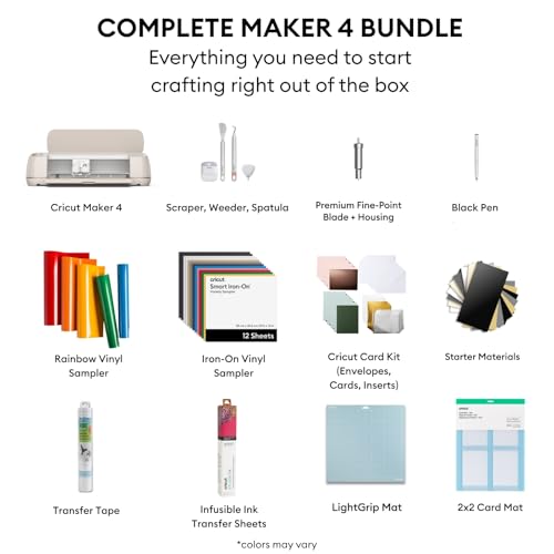 Cricut Maker 4 Card Making Bundle   Smart Cutting Machine with Card Mat  Card Inserts & Materials for Greeting Cards  Invitations & Paper Crafts