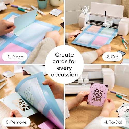 Cricut Maker 4 Card Making Bundle   Smart Cutting Machine with Card Mat  Card Inserts & Materials for Greeting Cards  Invitations & Paper Crafts