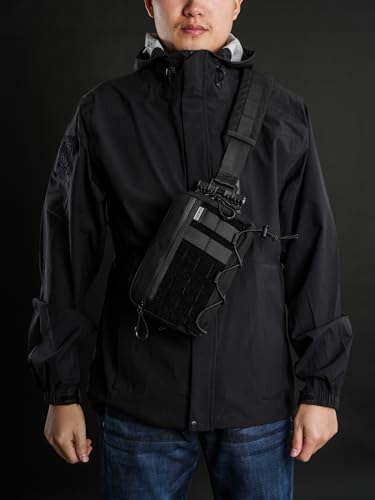 Crossbody Shoulder Bag  Nylon Multipurpose Daypack  Chest Backpack Casual Shoulder for Daily Carry  Black L3S CR Small