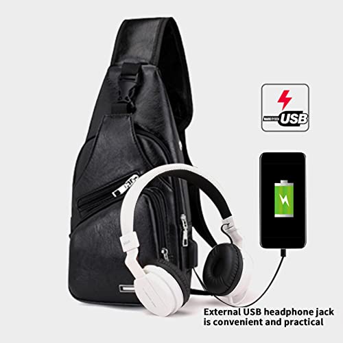 Crossbody Sling Bag with Earphone Hole for Men and Women  Small Shoulder Bag