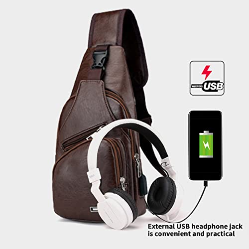 Crossbody Sling Bag with Earphone Hole for Men and Women  Small Shoulder Bag
