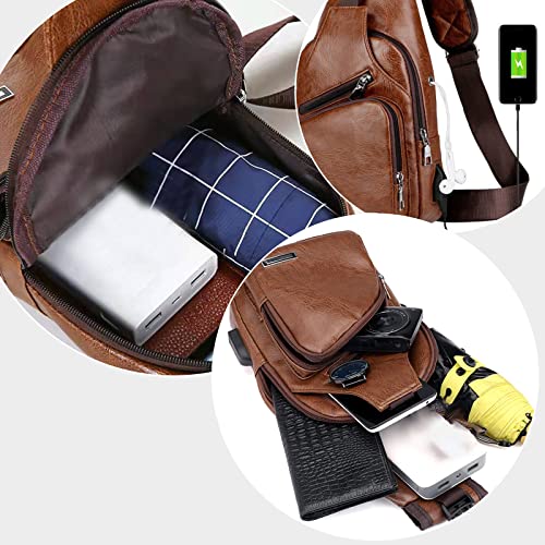 Crossbody Sling Bag with Earphone Hole for Men and Women  Small Shoulder Bag