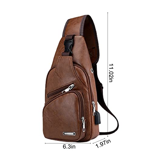 Crossbody Sling Bag with Earphone Hole for Men and Women  Small Shoulder Bag