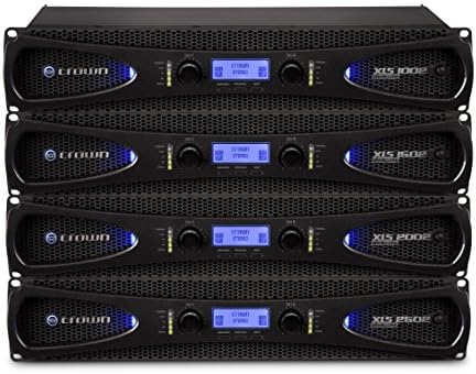 Crown XLS2002 2 Channel Class D DriveCore Professional Power Amplifier with DSP  Band Pass Filters & Peakx Limiters  XLR/RCA Inputs  650W at 4 Ohm  PureBand Crossover System  Black