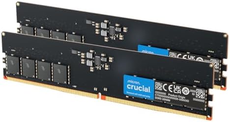 Crucial 16GB DDR5 RAM  4800MHz CL40 Desktop Memory  UDIMM 288 Pin  Compatible with 12th Gen Intel Core and AMD Ryzen 7000   CT16G48C40U5