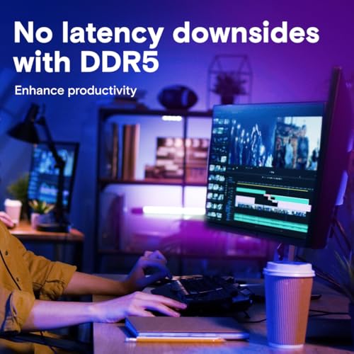 Crucial Memoria de escritorio DDR5 RAM de 64 GB de 5600 MHz (o 5200 MHz o 4800 MHz), UDIMM de 288 pines, compatible con los últimos Intel Core Ultra y AMD Ryzen 8000 y superiores, CT64G56C46U5
