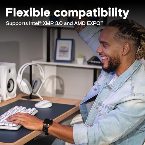 Crucial 64GB DDR5 RAM  5600MHz  or 5200MHz or 4800MHz  Desktop Memory Kit  UDIMM 288 Pin  Compatible with 13th Gen Intel Core and AMD Ryzen 7000   CT2K32G56C46U5