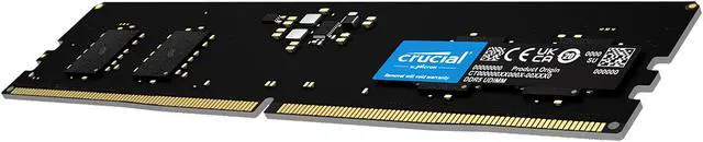Crucial 64GB  2 x 32GB  288 Pin PC RAM DDR5 4800  PC5 38400  Desktop Memory Model CT2K32G48C40U5