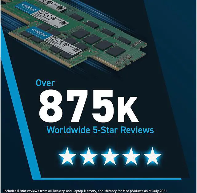 Crucial 64GB  2 x 32GB  288 Pin PC RAM DDR5 4800  PC5 38400  Desktop Memory Model CT2K32G48C40U5