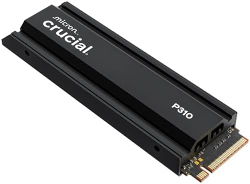 Crucial P310 2280 1TB PCIe Gen4 NVMe Gaming PS5 SSD with Heatsink  Up to 7 100MB/s  PlayStation5  Laptop & Desktop  PC  Compatible  Solid State Drive   CT1000P310SSD5 01