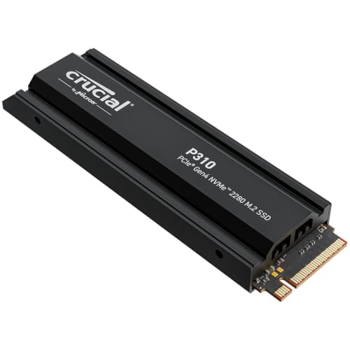 Crucial P310 4TB PCIe Gen4 2280 NVMe M 2 SSD with heatsink Up to 7 100MB/s   with Acronis Offer  Internal Solid State Drive  PC    CT4000P310SSD5 01