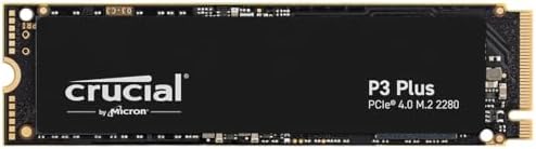 Crucial P3 Plus PCIe Gen4 NVMe 2TB SSD  Up to 5 000MB/s Read  Laptop & Desktop  PC  Compatible  Solid State Drive   CT2000P3SSD8