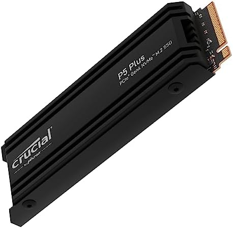 Crucial P5 Plus 2TB Gen4 NVMe M 2 SSD Internal Gaming SSD with Heatsink  Compatible with PlayStation 5 PS5    up to 6600MB/s   CT2000P5PSSD5