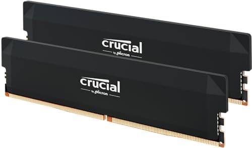 Crucial Kit de RAM DDR5 Pro de 32 GB (2 x 16 GB), CL36 6000 MHz, memoria para juegos de sobreaceleración de sobreaceleración, compatible con Intel XMP 3.0 y AMD Expo, color blanco - CP2K16G60C36U5W