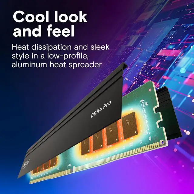 Crucial Pro 64GB  2 x 32GB  288 Pin PC RAM DDR4 3200  PC4 25600  Desktop Memory Model CP2K32G4DFRA32A