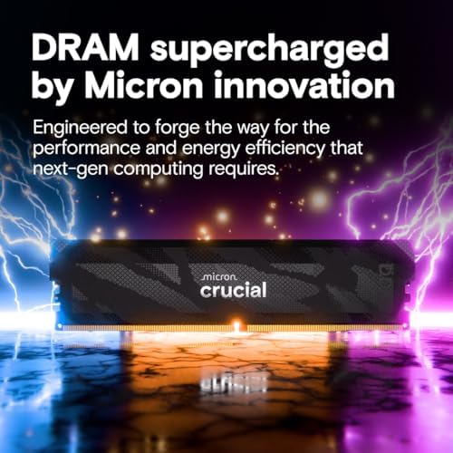 Kit RAM Crucial Pro DDR5 32GB (2x16GB) 6400MHz CL32 - Overclocking Per Gaming, Bianco, Intel XMP 3.0 / AMD EXPO