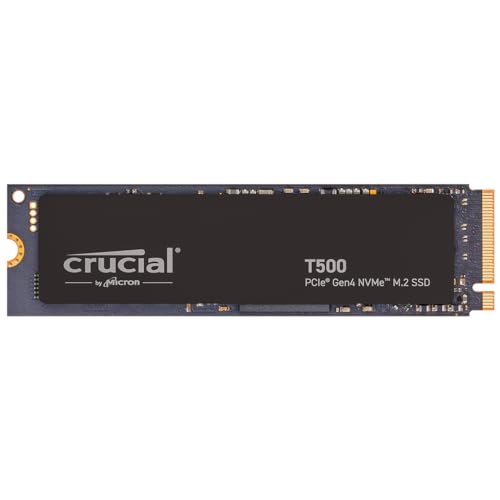 Crucial T500 1TB Gen4 NVMe M 2 Internal Gaming SSD  Up to 7300MB/s  Laptop & Desktop Compatible   1mo Adobe CC All Apps   CT1000T500SSD8