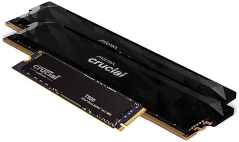 Crucial T500 PCIe Gen4 NVMe 1TB SSD  Up to 7 300MB/s  TLC NAND  Laptop & Desktop  PC  Compatible  for Creatives and Gamers  Solid State Drive  Includes 1Mo Adobe CC   CT1000T500SSD8