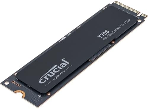 Crucial SSD T705 PCIe Gen5 NVMe de 2 TB, hasta 14,500 MB/s, TLC NAND, compatible con Intel y Ryzen, para juegos duros y almacenamiento de alta velocidad, unidad de estado sólido, incluye 1 Mo Adobe CC - CT2000T705SSD3
